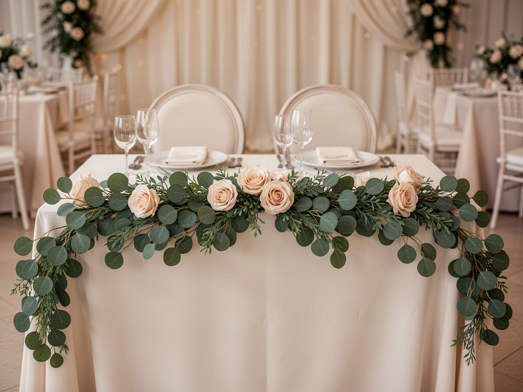 Sweetheart table greenery