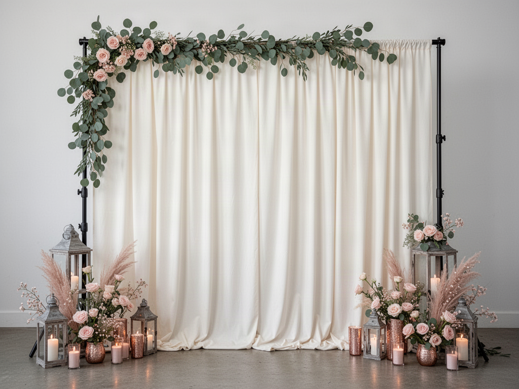 DIY wedding photo booth backdrop