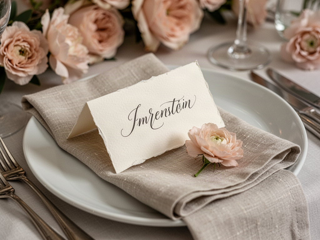 Personalized wedding place cards